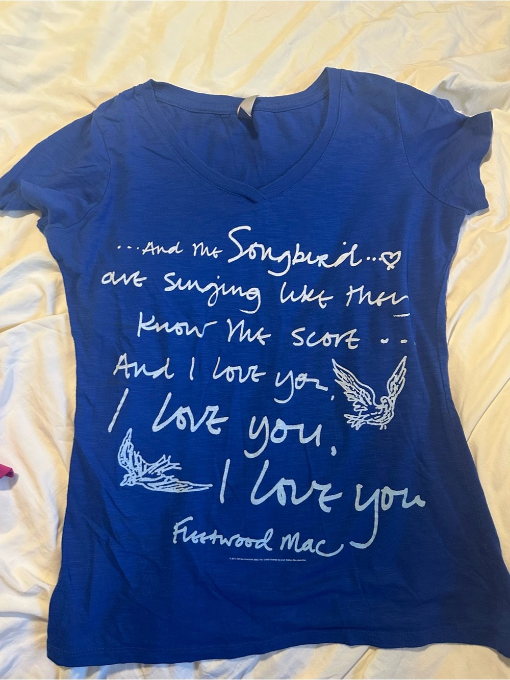 Fleetwood Mac concert T-shirt - Blue V-Neck Tee
